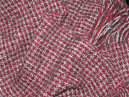 houndstooth alpaca handwoven scarf