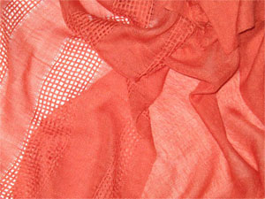 orange cashmere & silk handwoven scarves