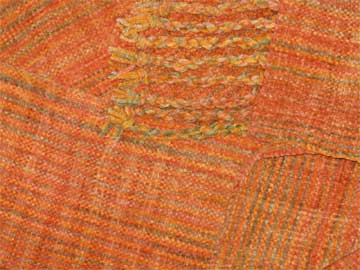 Orange Tree cotton chenille handwoven scarf