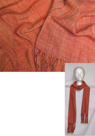 Copper Egyptian cotton handwoven scarf