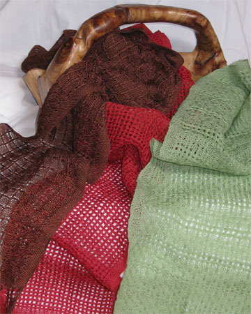 handwoven lace scarves