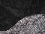 black & silver rayon chenille handwoven scarf