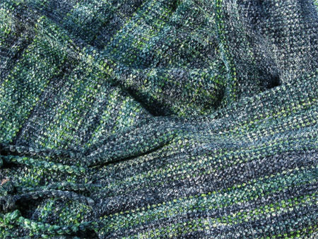 Dark Forest rayon chenille handwoven scarf