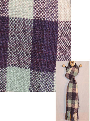Classic Checks alpaca  handwoven scarf